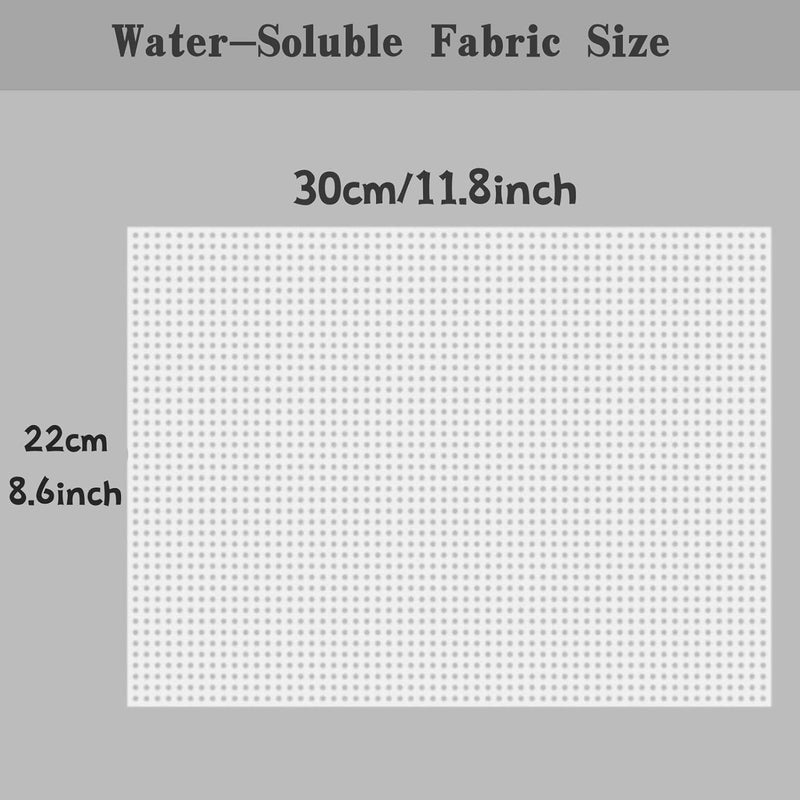 LZCSXON Water Soluble Canvas Cloth, 14 Count Aida Cloth, Cross Stitch Canvas, Disappear in Water DIY Handmade Embroidery Sewing Accessories. (30 x 22cm), White - Image 2